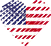 Logo of Topp-Datingsider USA, Heart Shaped Image of USA flag.